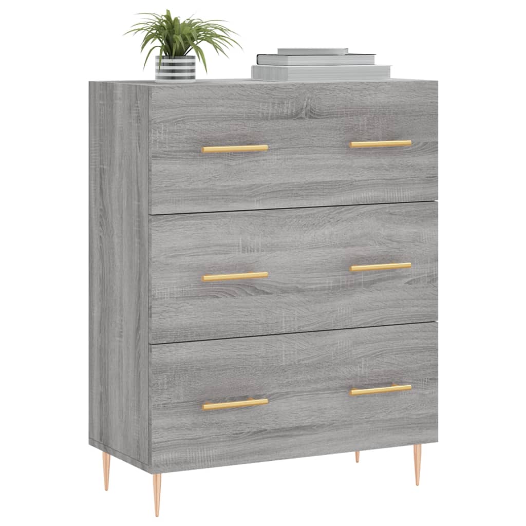 Buffet sonoma gris 69,5x34x90 cm bois d'ingénierie - XIOS