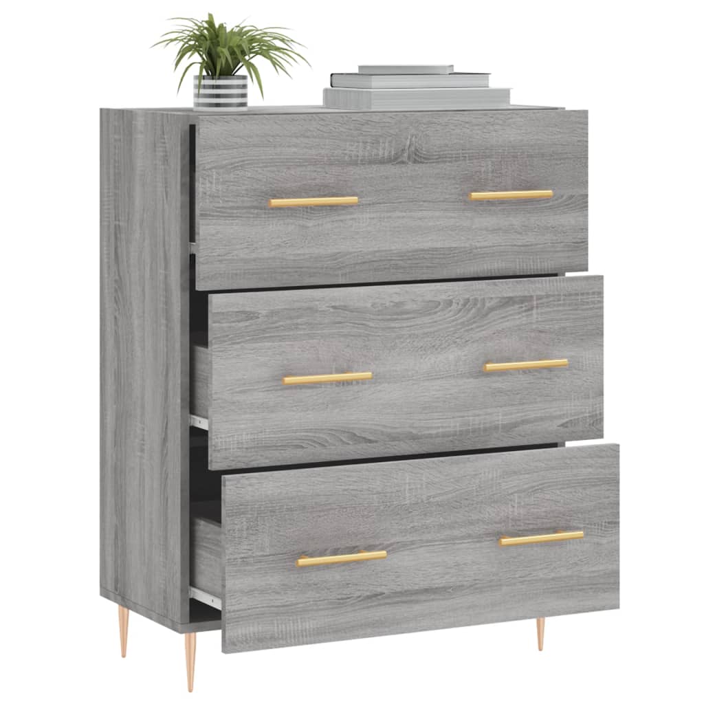 Buffet sonoma gris 69,5x34x90 cm bois d'ingénierie - XIOS
