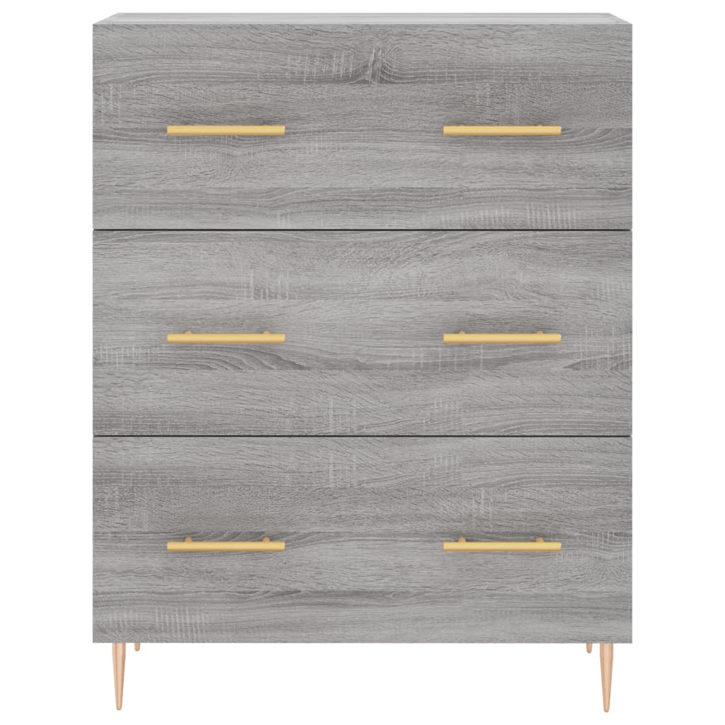 Buffet sonoma gris 69,5x34x90 cm bois d'ingénierie - XIOS