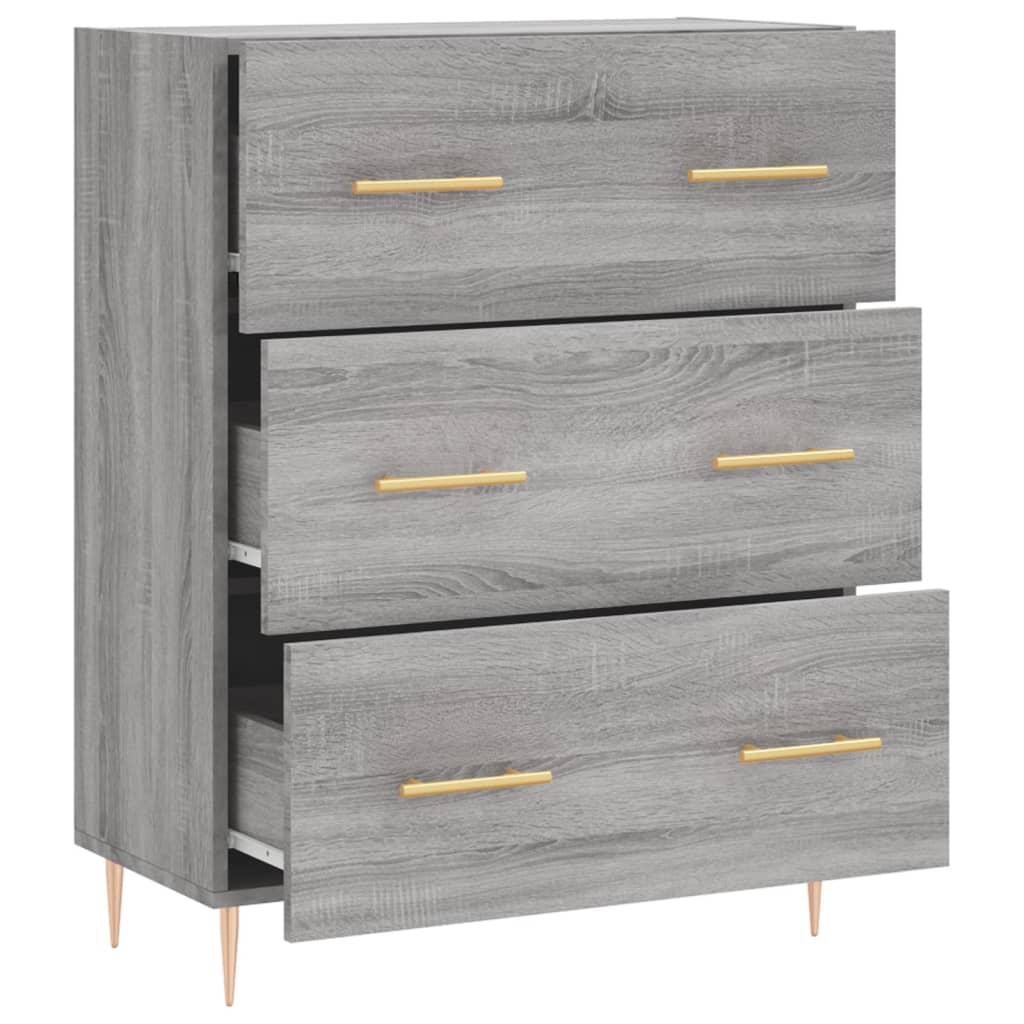 Buffet sonoma gris 69,5x34x90 cm bois d'ingénierie - XIOS