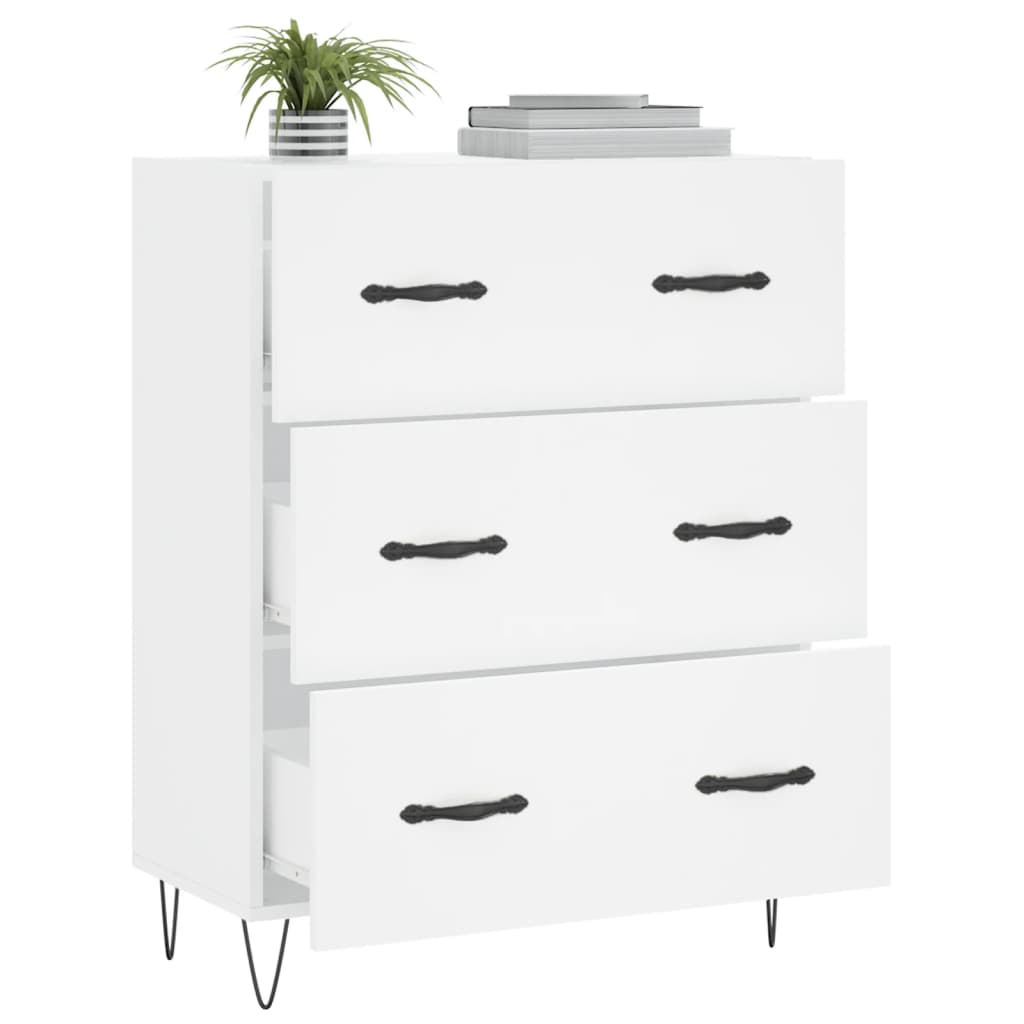 Buffet blanc 69,5x34x90 cm bois d'ingénierie - XIOS