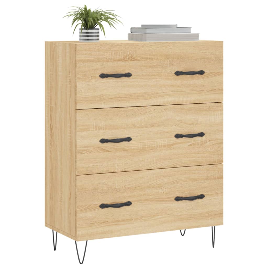 Buffet chêne sonoma 69,5x34x90 cm bois d'ingénierie - XIOS