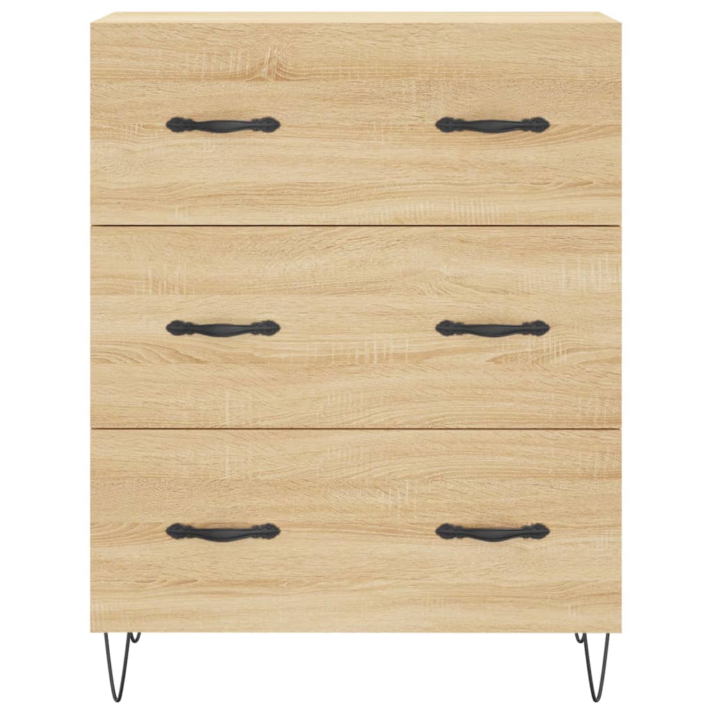 Buffet chêne sonoma 69,5x34x90 cm bois d'ingénierie - XIOS