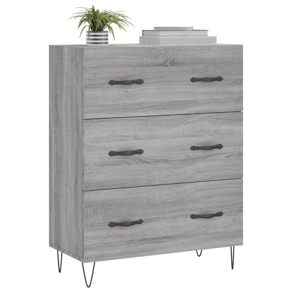 Buffet sonoma gris 69,5x34x90 cm bois d'ingénierie - XIOS