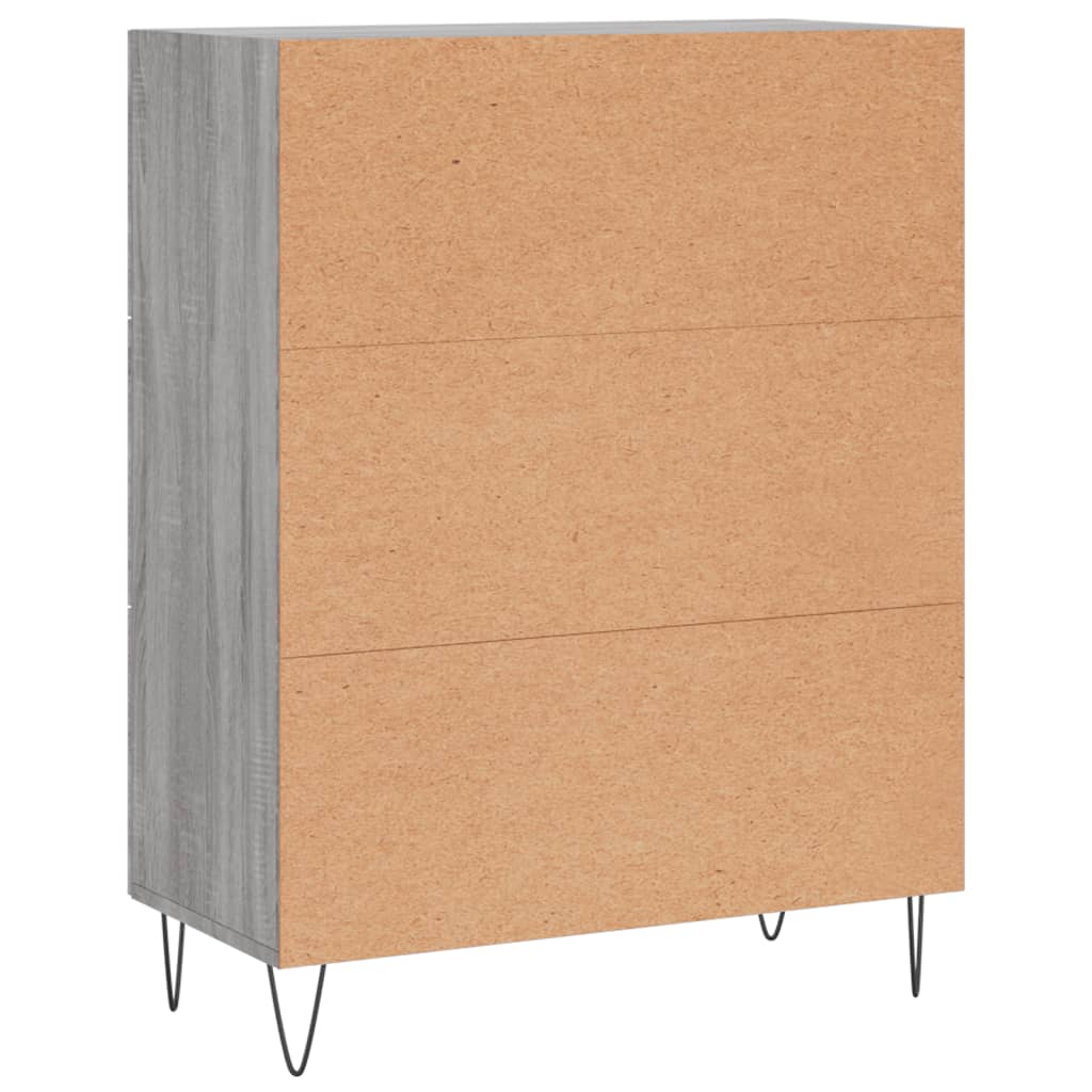 Buffet sonoma gris 69,5x34x90 cm bois d'ingénierie - XIOS