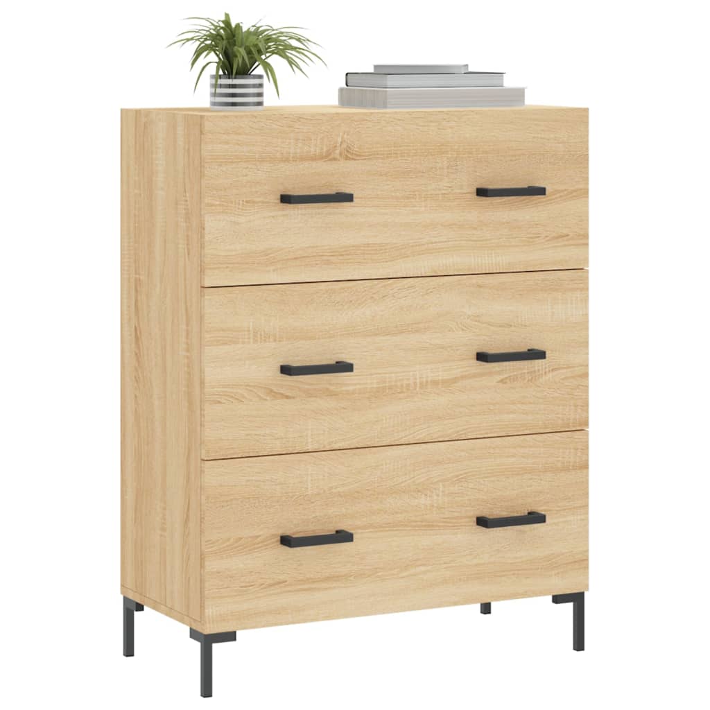 Buffet chêne sonoma 69,5x34x90 cm bois d'ingénierie - XIOS