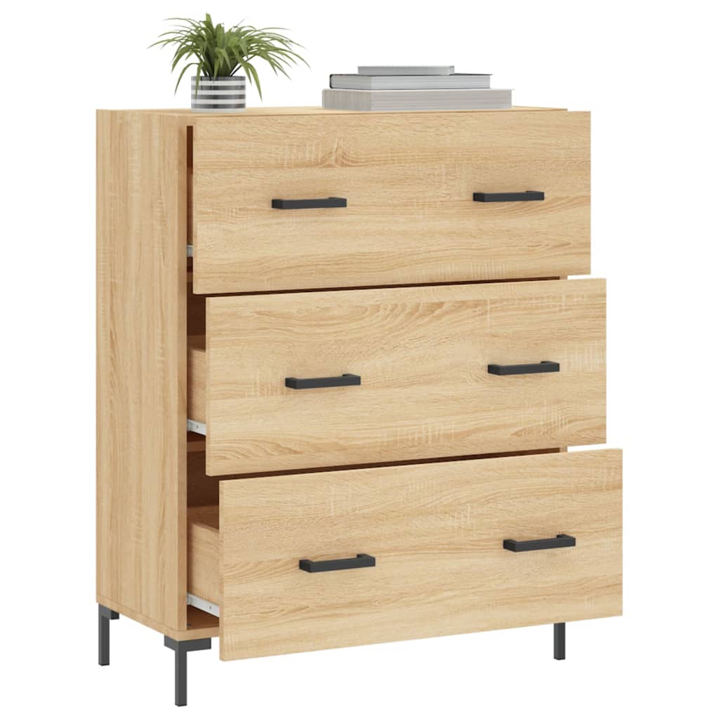Buffet chêne sonoma 69,5x34x90 cm bois d'ingénierie - XIOS