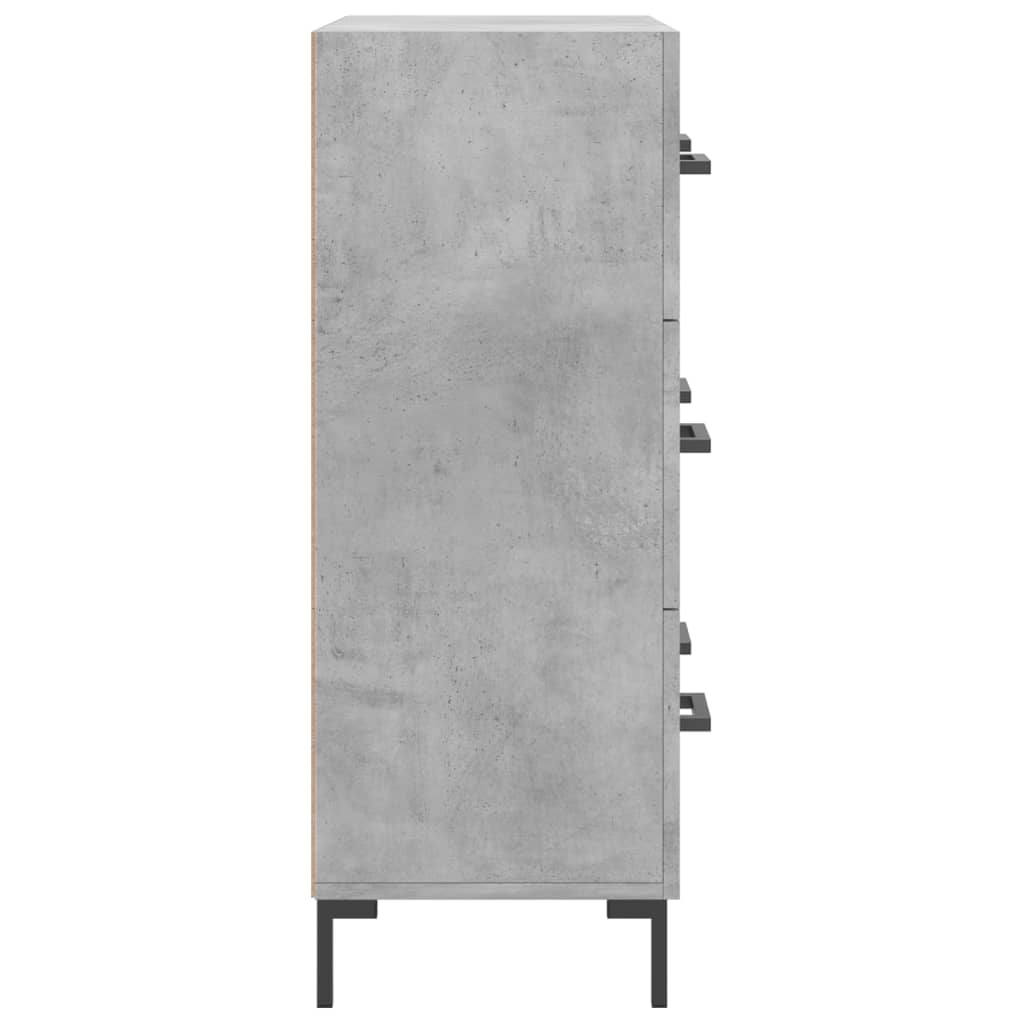 Buffet gris béton 69,5x34x90 cm bois d'ingénierie - XIOS