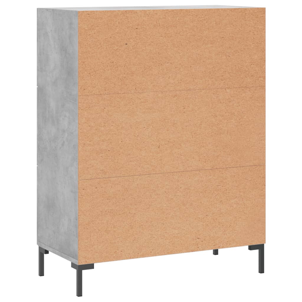 Buffet gris béton 69,5x34x90 cm bois d'ingénierie - XIOS