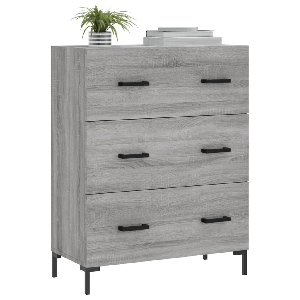 Buffet sonoma gris 69,5x34x90 cm bois d'ingénierie - XIOS