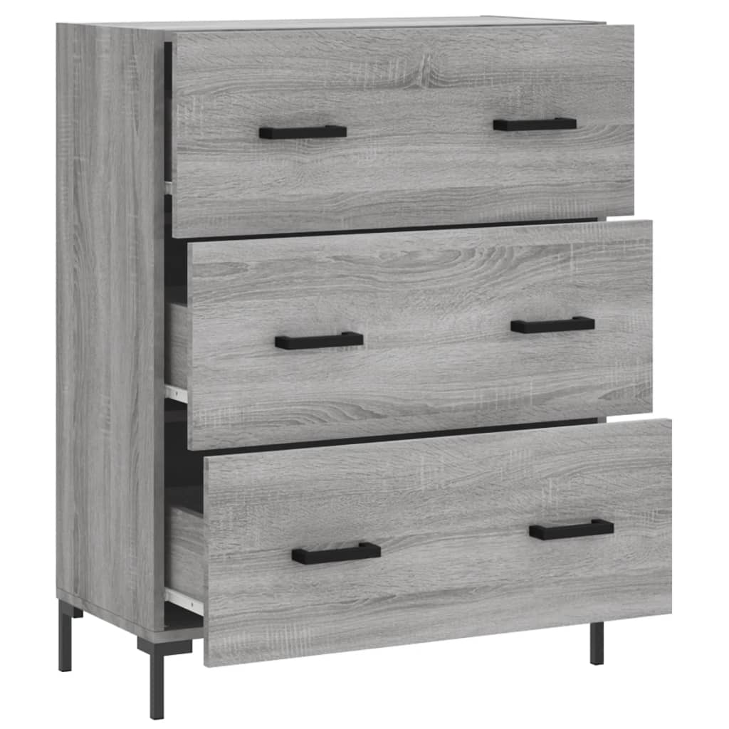 Buffet sonoma gris 69,5x34x90 cm bois d'ingénierie - XIOS
