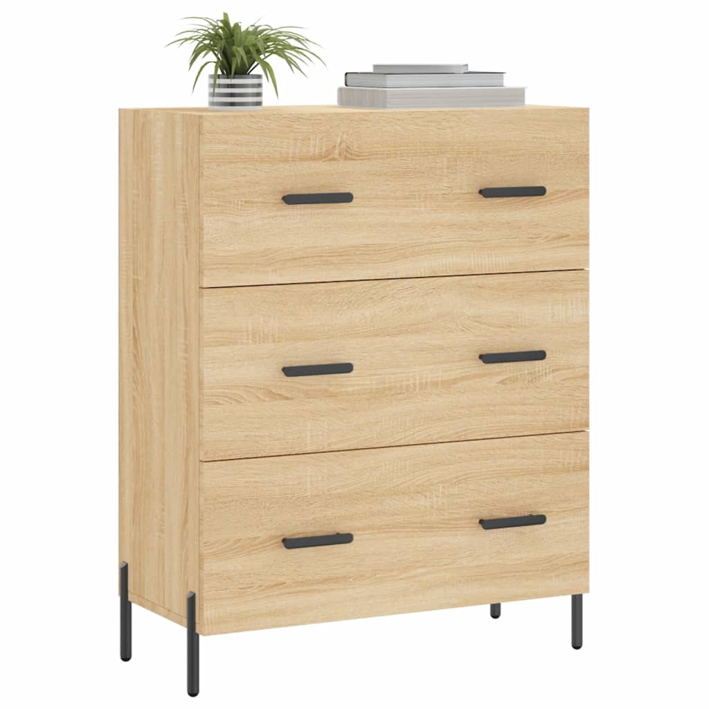 Buffet chêne sonoma 69,5x34x90 cm bois d'ingénierie - XIOS