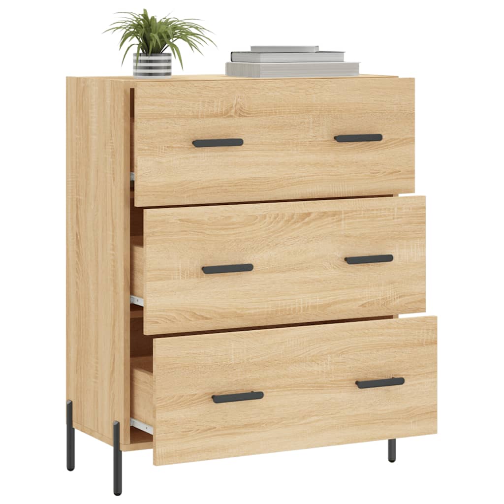 Buffet chêne sonoma 69,5x34x90 cm bois d'ingénierie - XIOS