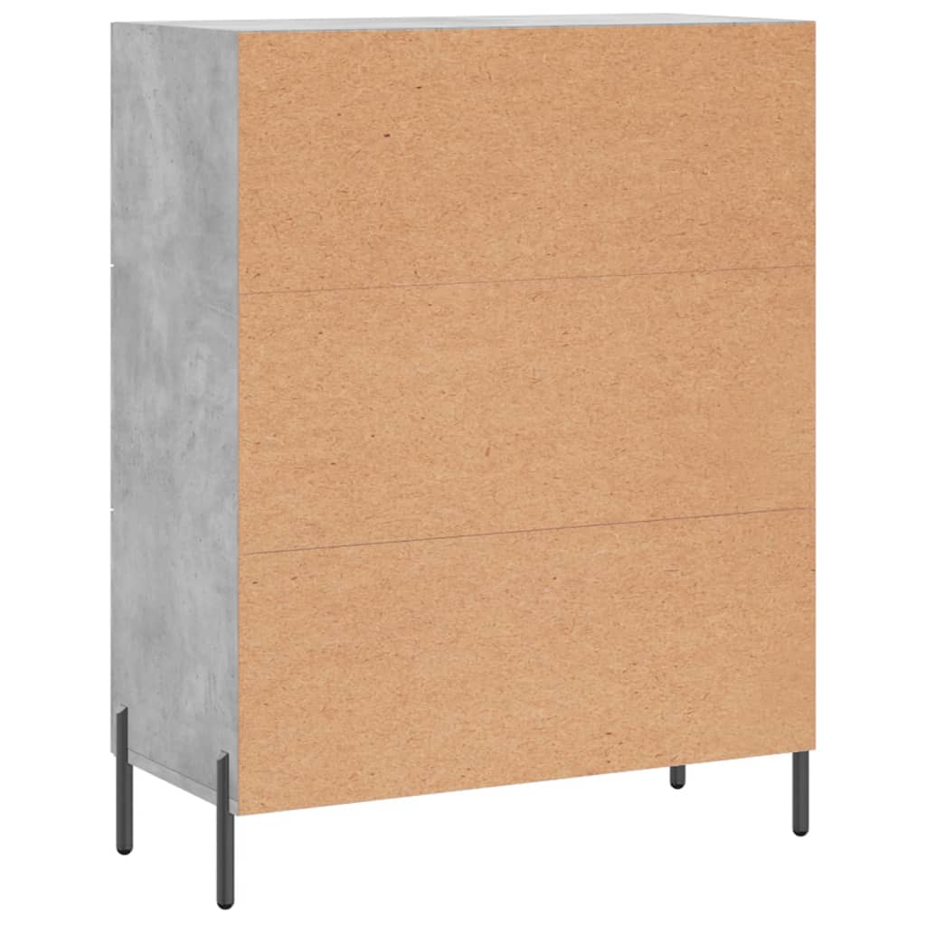Buffet gris béton 69,5x34x90 cm bois d'ingénierie - XIOS