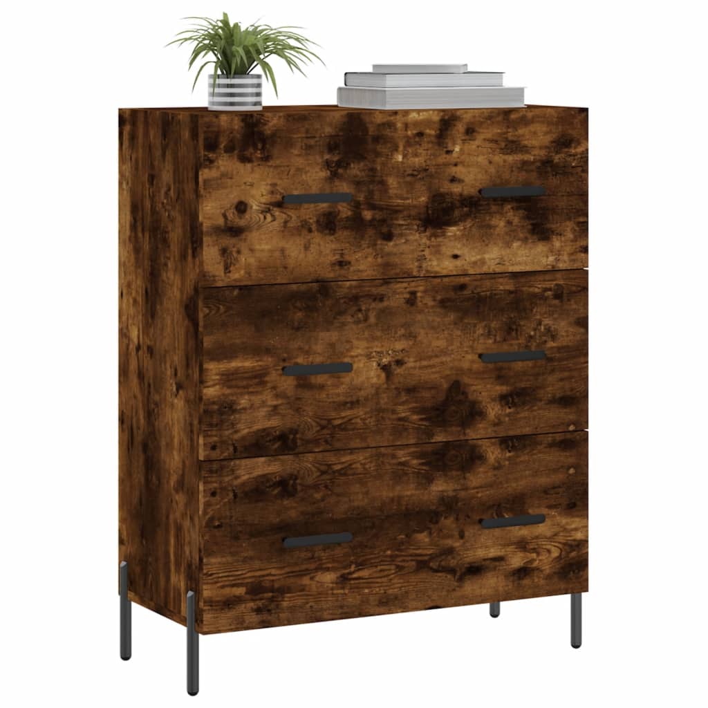 Buffet chêne fumé 69,5x34x90 cm bois d'ingénierie - XIOS
