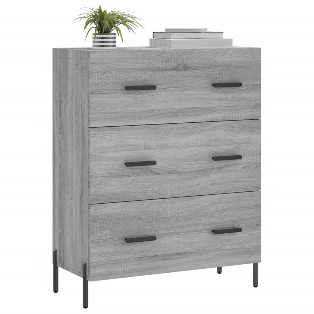 Buffet sonoma gris 69,5x34x90 cm bois d'ingénierie - XIOS