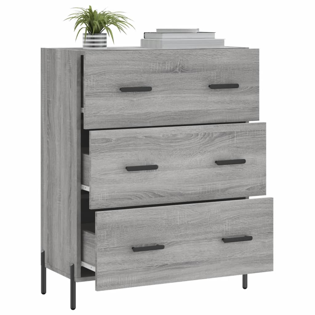 Buffet sonoma gris 69,5x34x90 cm bois d'ingénierie - XIOS