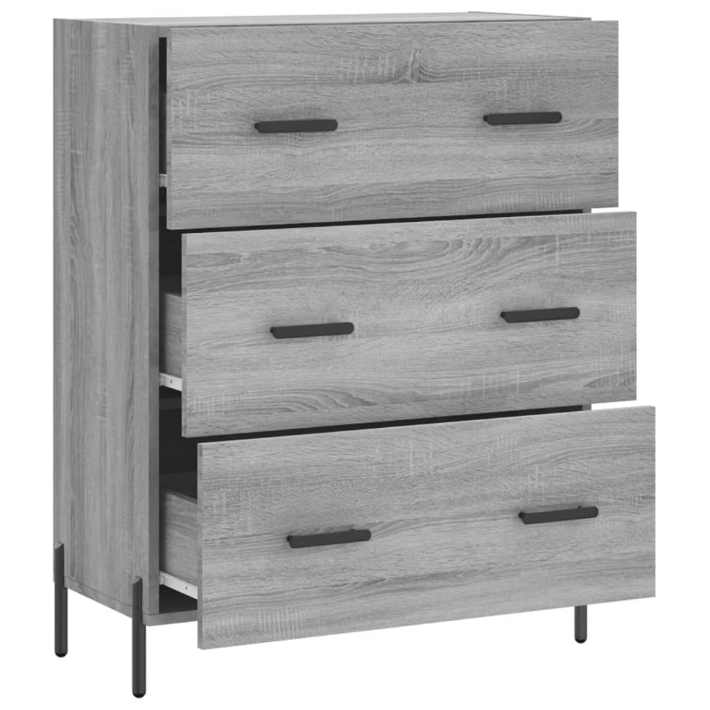 Buffet sonoma gris 69,5x34x90 cm bois d'ingénierie - XIOS