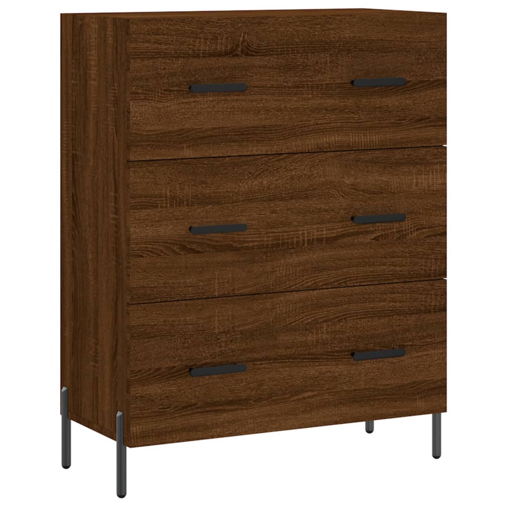 Buffet chêne marron 69,5x34x90 cm bois d'ingénierie - XIOS