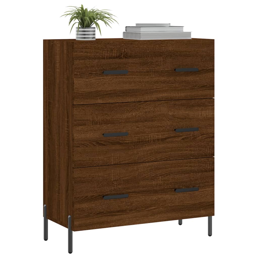 Buffet chêne marron 69,5x34x90 cm bois d'ingénierie - XIOS