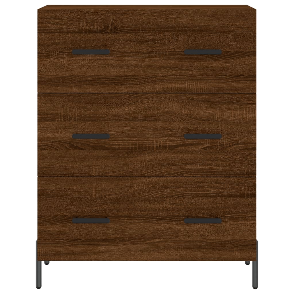 Buffet chêne marron 69,5x34x90 cm bois d'ingénierie - XIOS