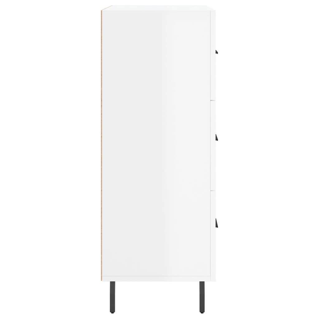 Buffet Blanc brillant 69,5x34x90 cm Bois d'ingénierie - XIOS