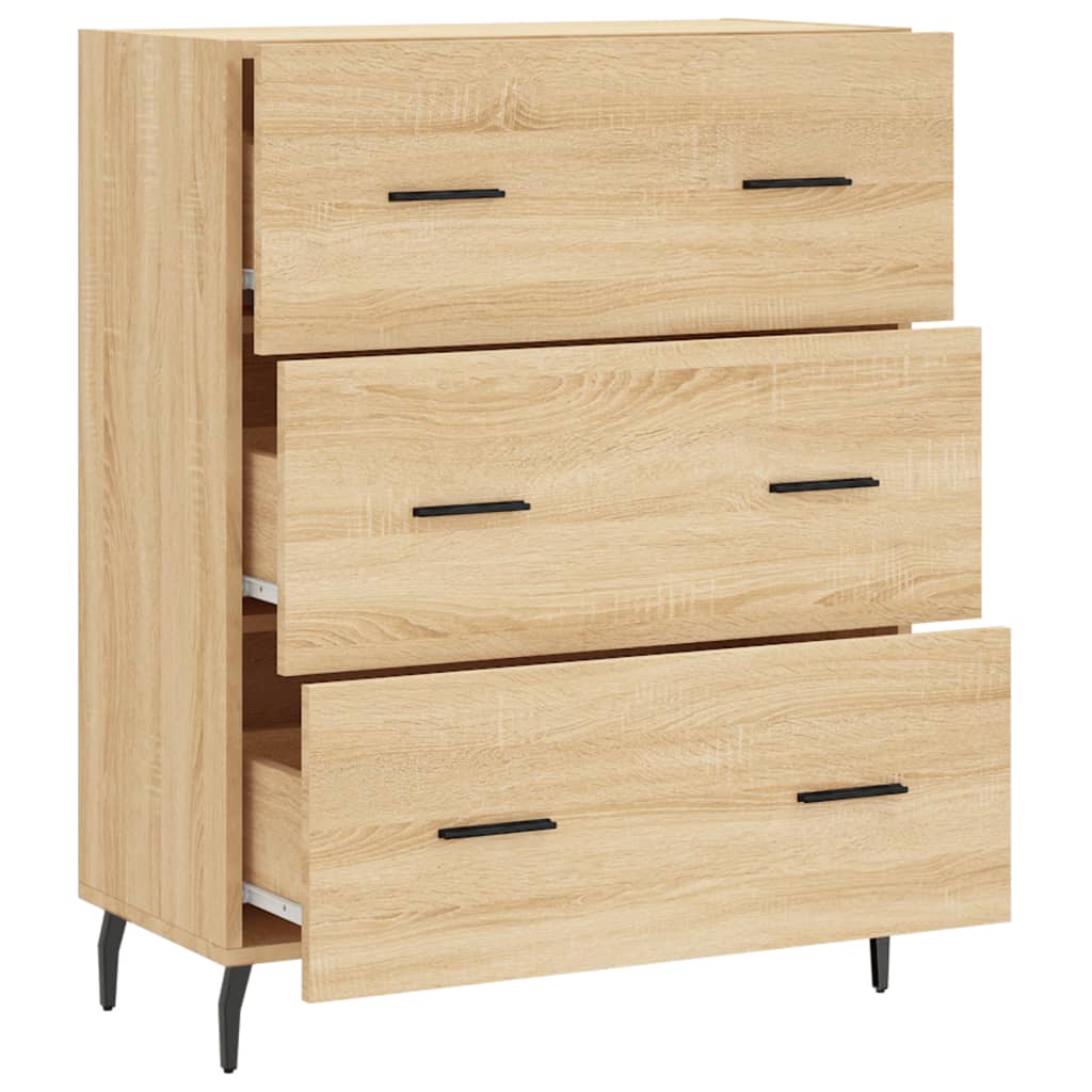 Buffet chêne sonoma 69,5x34x90 cm bois d'ingénierie - XIOS