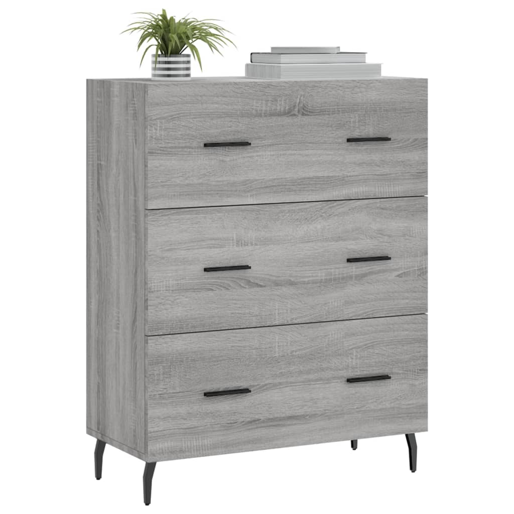 Buffet sonoma gris 69,5x34x90 cm bois d'ingénierie - XIOS