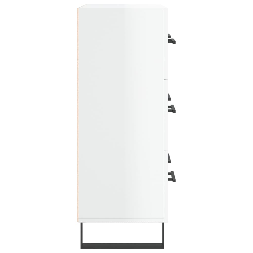 Buffet Blanc brillant 69,5x34x90 cm Bois d'ingénierie - XIOS