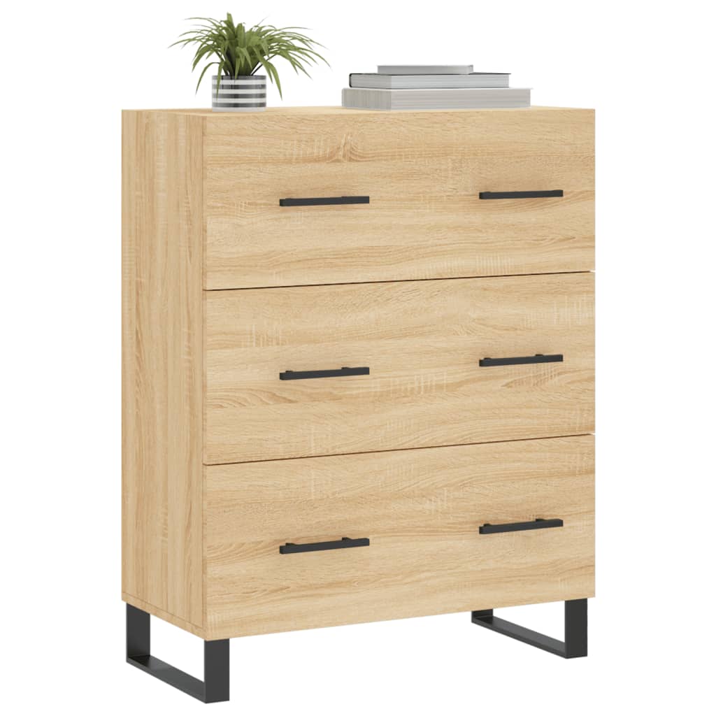 Buffet chêne sonoma 69,5x34x90 cm bois d'ingénierie - XIOS