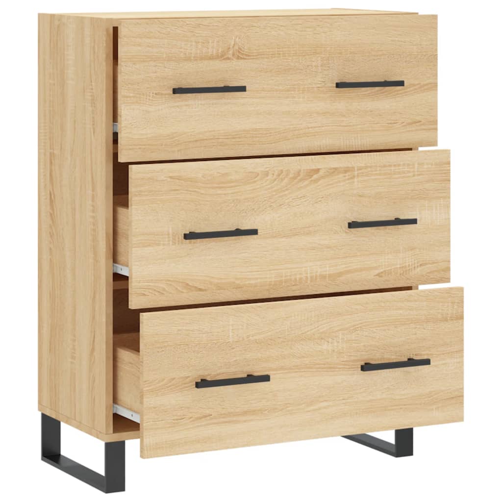 Buffet chêne sonoma 69,5x34x90 cm bois d'ingénierie - XIOS