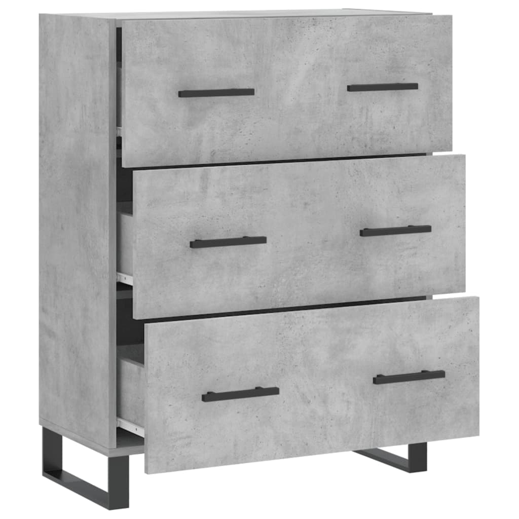 Buffet gris béton 69,5x34x90 cm bois d'ingénierie - XIOS