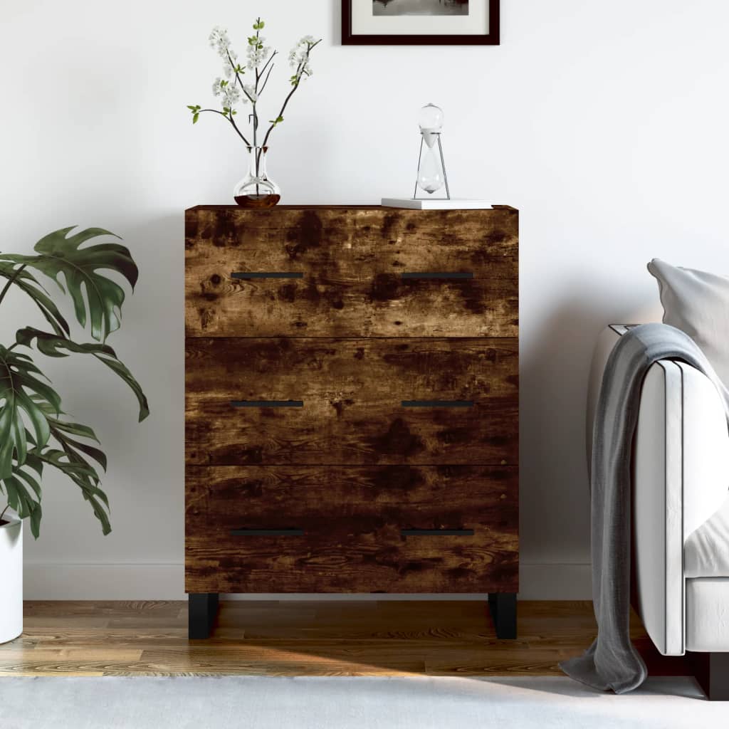 Buffet chêne fumé 69,5x34x90 cm bois d'ingénierie - XIOS