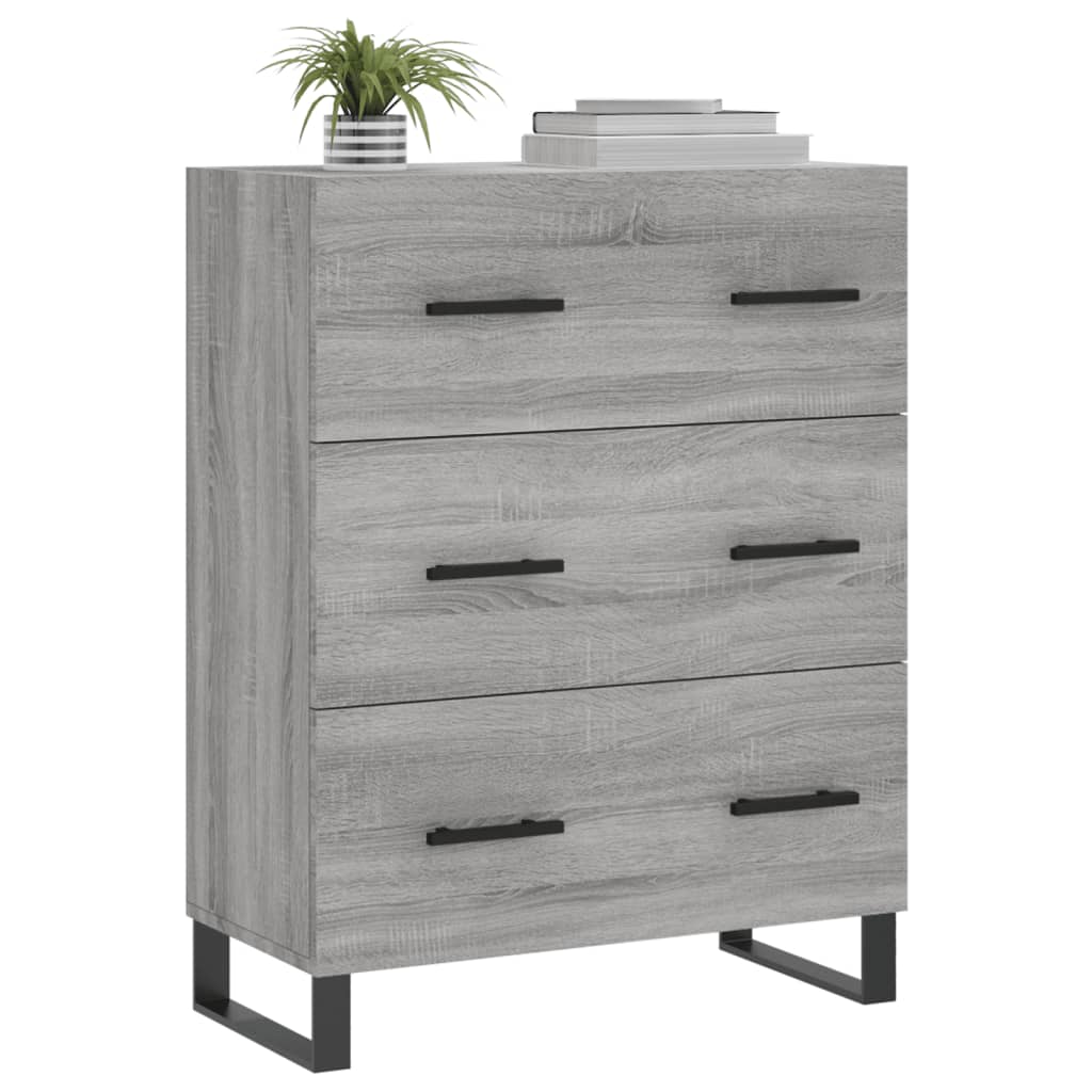 Buffet sonoma gris 69,5x34x90 cm bois d'ingénierie - XIOS
