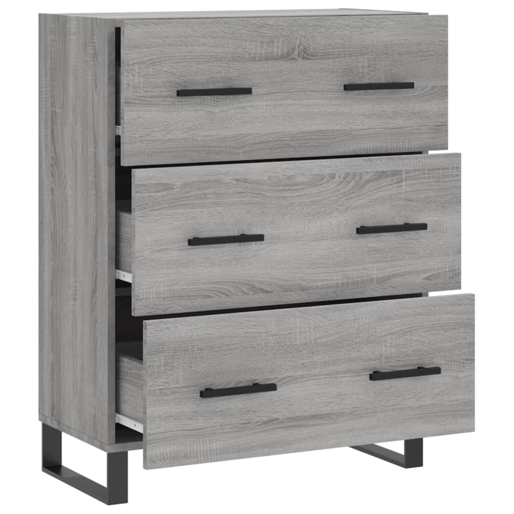 Buffet sonoma gris 69,5x34x90 cm bois d'ingénierie - XIOS