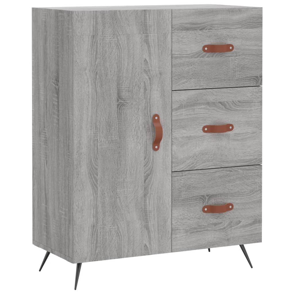 Buffet sonoma gris 69,5x34x90 cm bois d'ingénierie - XIOS