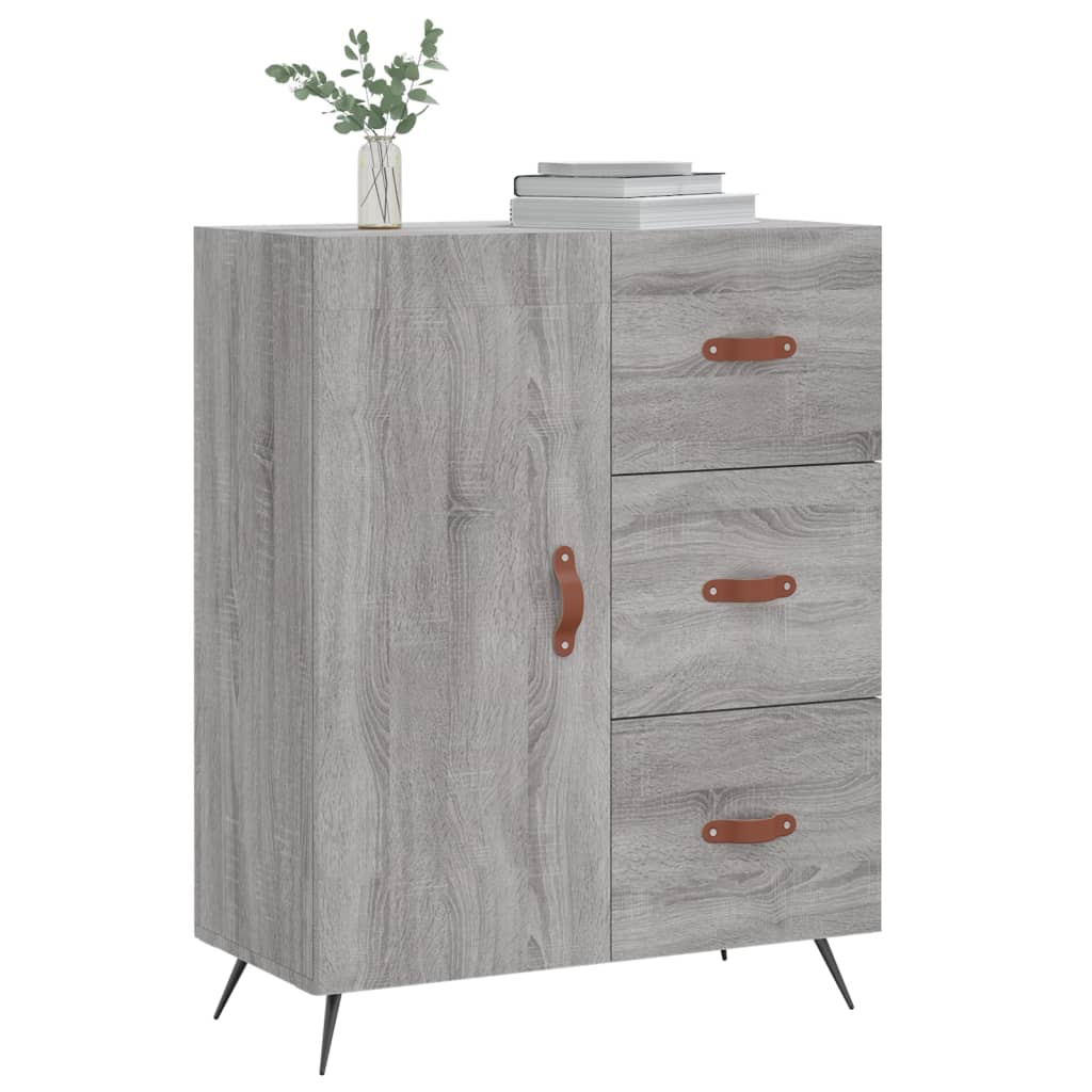 Buffet sonoma gris 69,5x34x90 cm bois d'ingénierie - XIOS