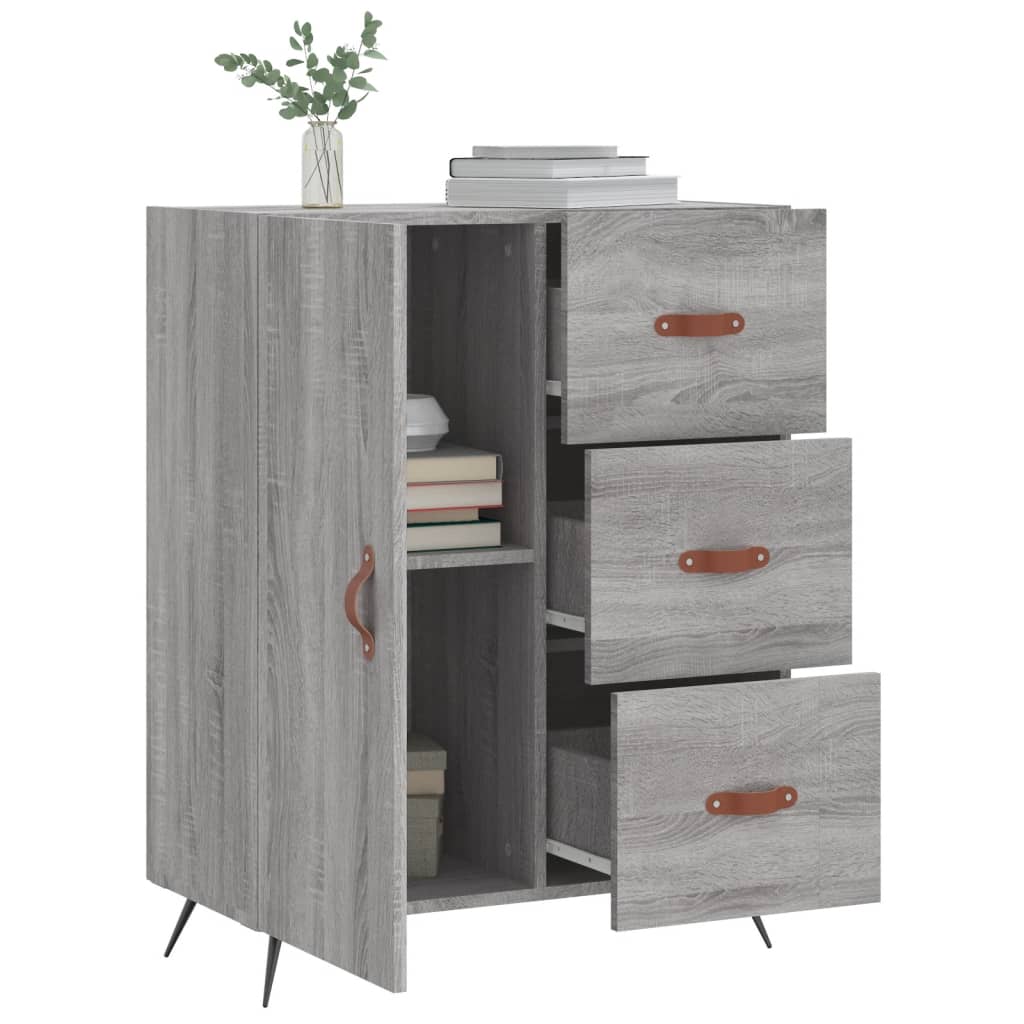Buffet sonoma gris 69,5x34x90 cm bois d'ingénierie - XIOS