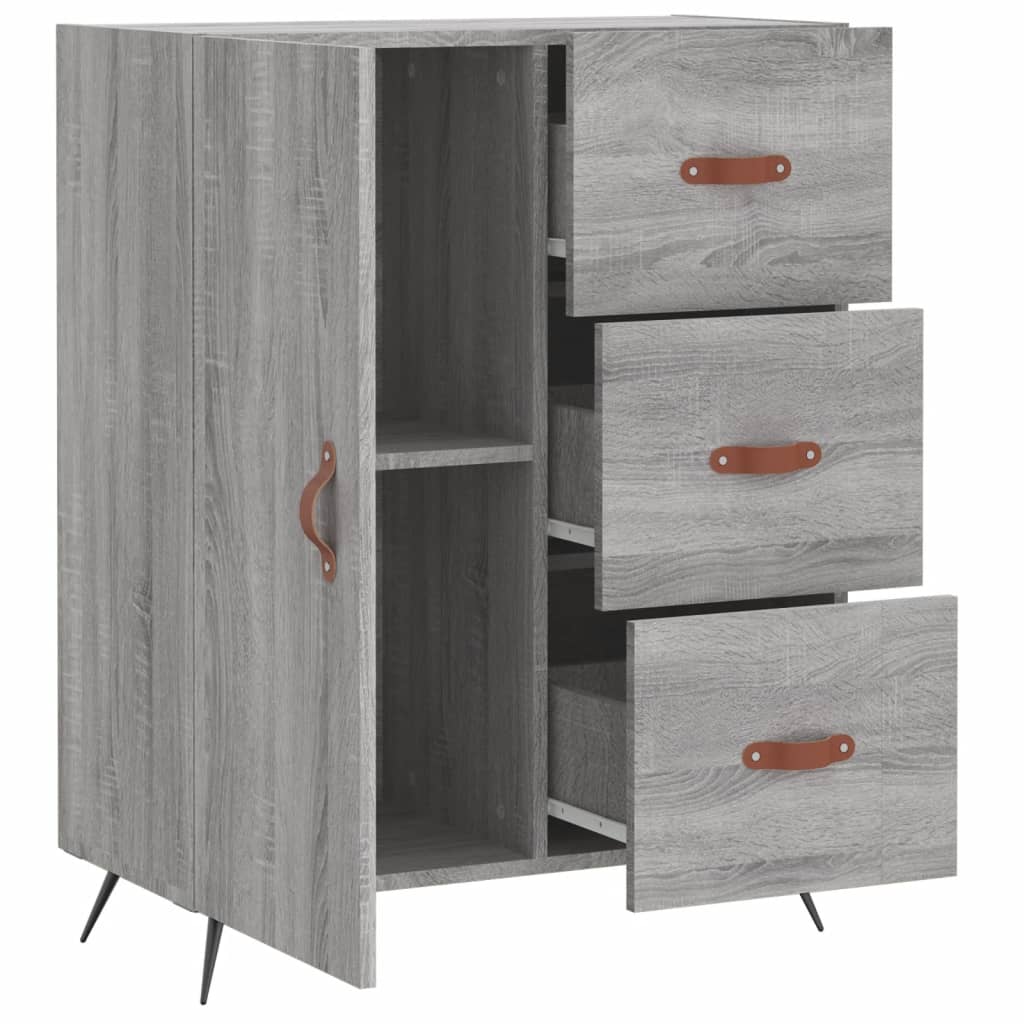 Buffet sonoma gris 69,5x34x90 cm bois d'ingénierie - XIOS