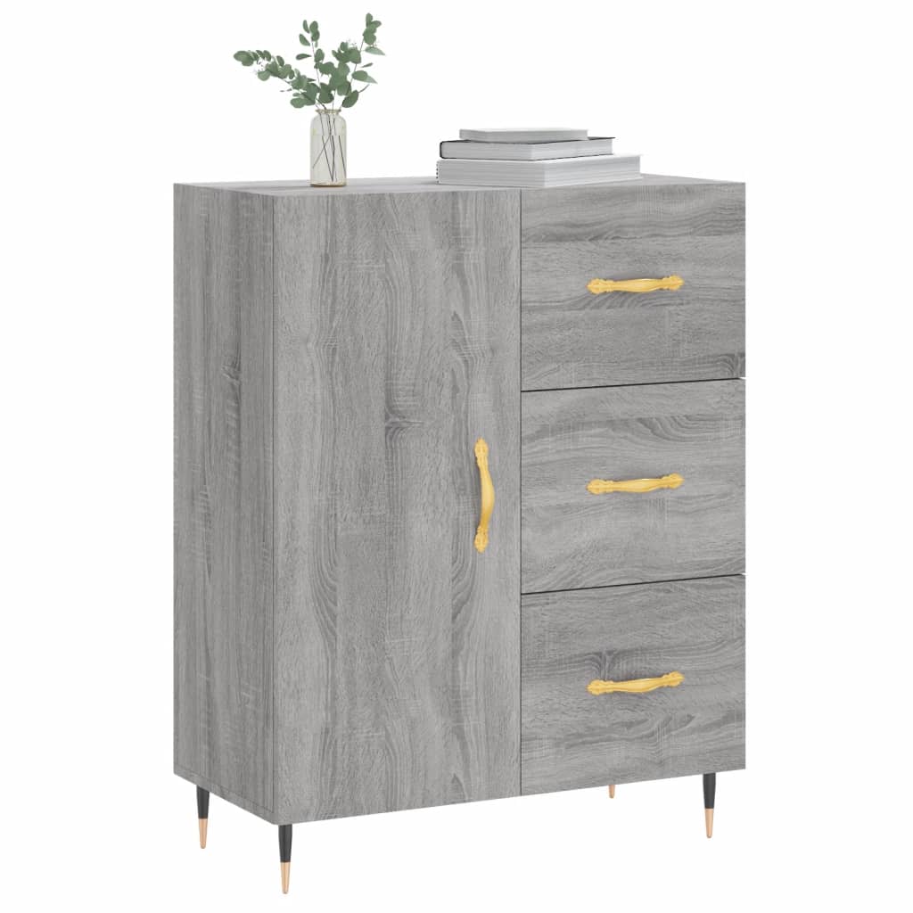 Buffet sonoma gris 69,5x34x90 cm bois d'ingénierie - XIOS