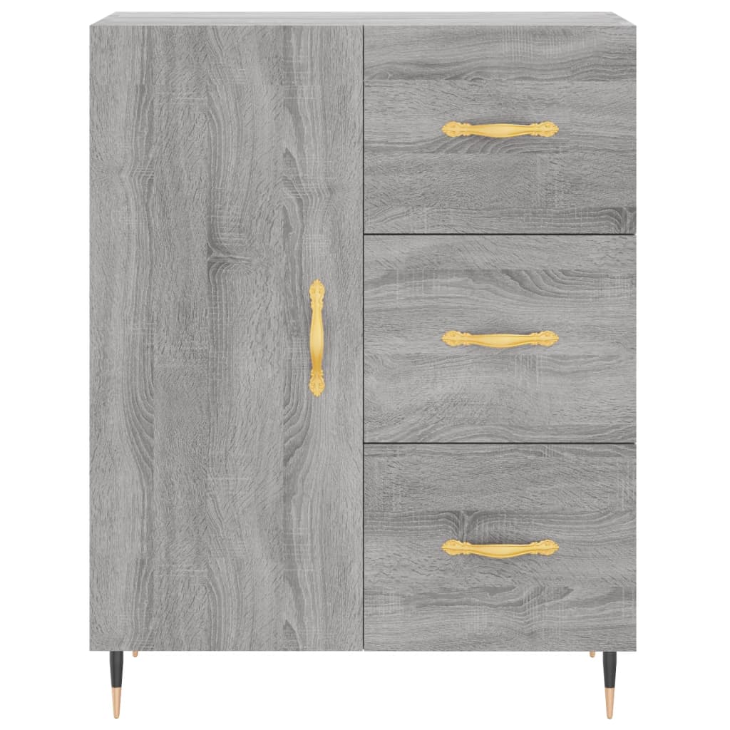 Buffet sonoma gris 69,5x34x90 cm bois d'ingénierie - XIOS