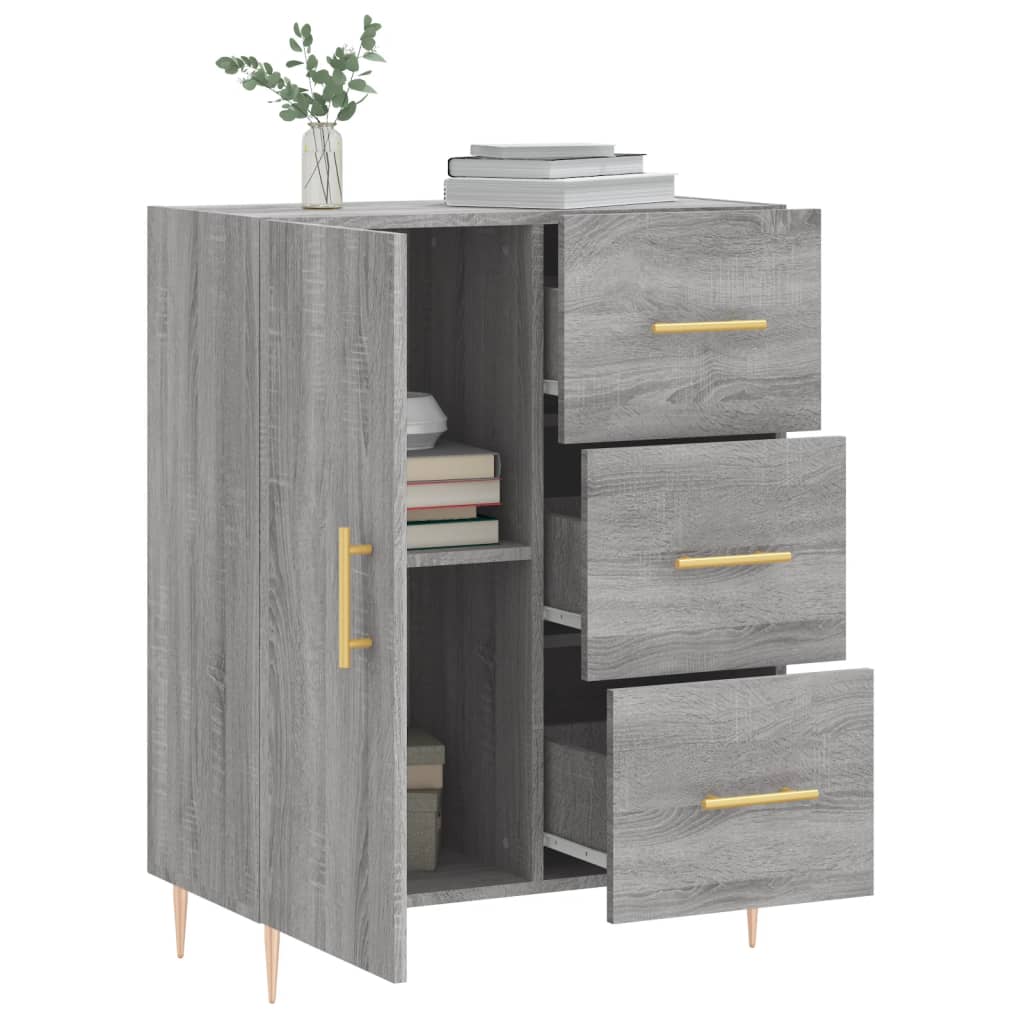Buffet sonoma gris 69,5x34x90 cm bois d'ingénierie - XIOS