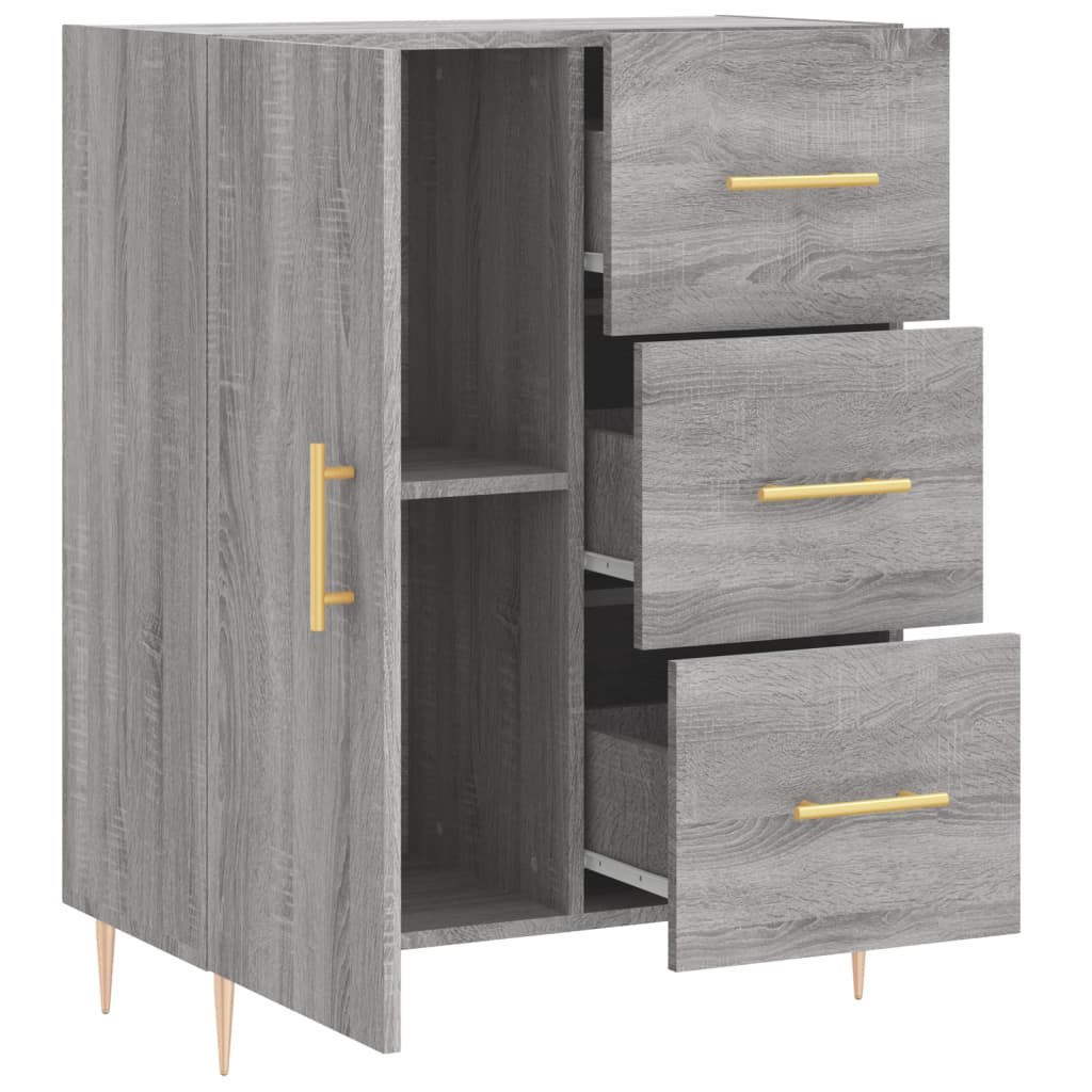 Buffet sonoma gris 69,5x34x90 cm bois d'ingénierie - XIOS