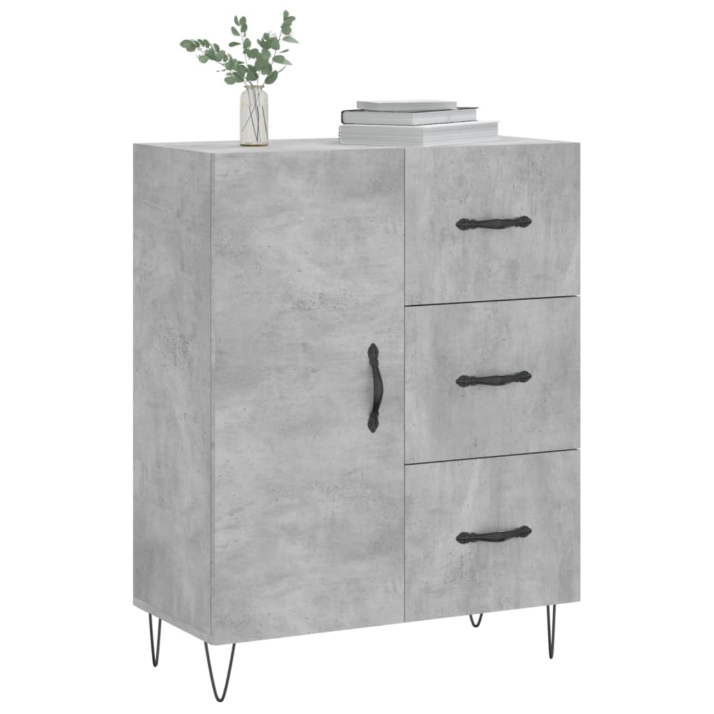 Buffet gris béton 69,5x34x90 cm bois d'ingénierie - XIOS