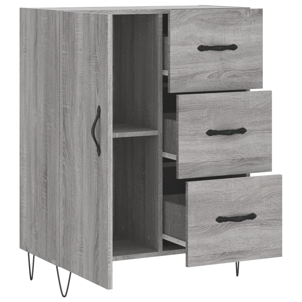 Buffet sonoma gris 69,5x34x90 cm bois d'ingénierie - XIOS