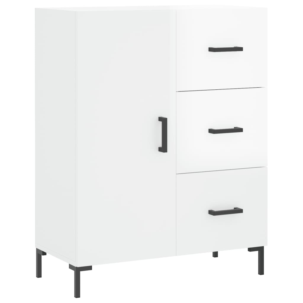 Buffet Blanc brillant 69,5x34x90 cm Bois d'ingénierie - XIOS