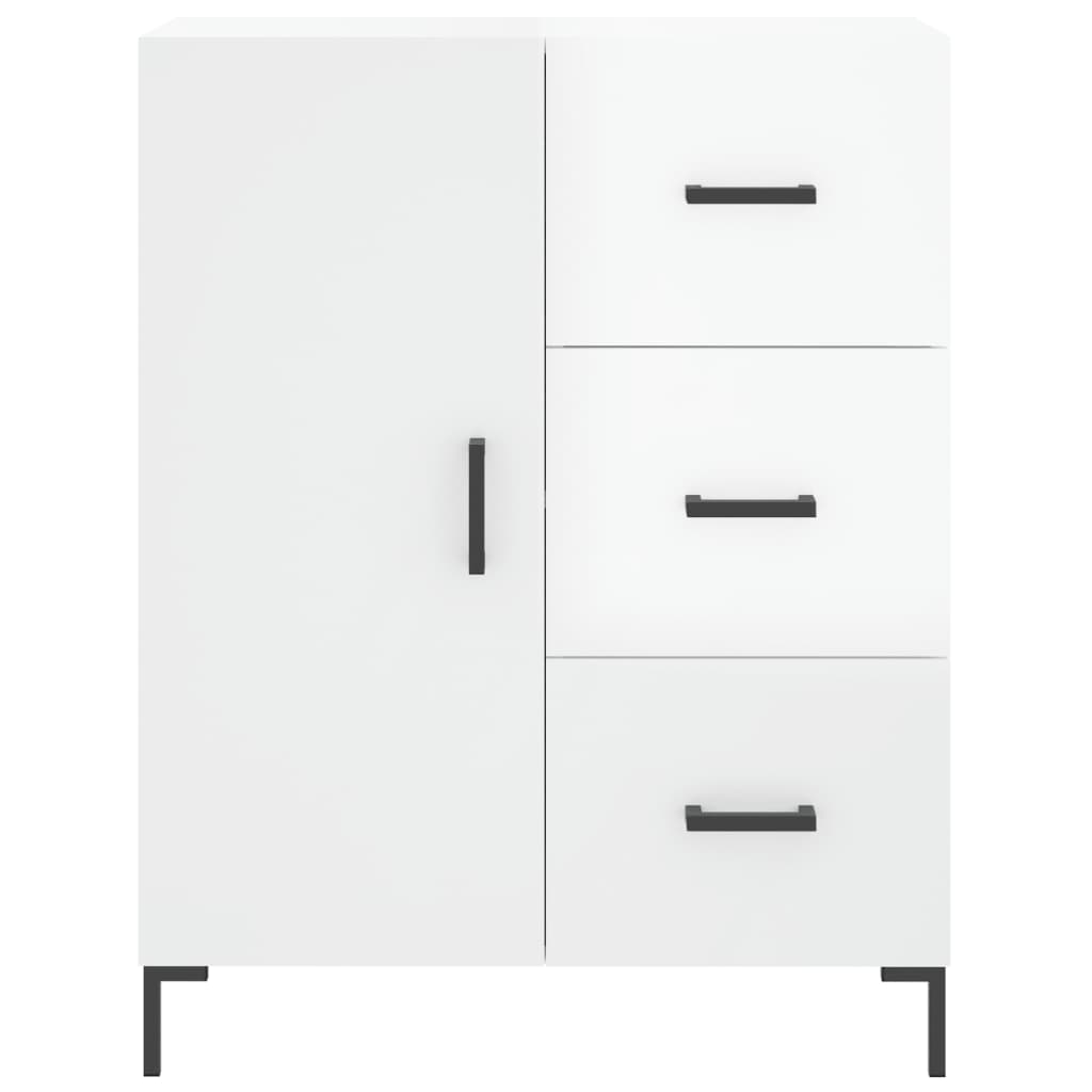 Buffet Blanc brillant 69,5x34x90 cm Bois d'ingénierie - XIOS