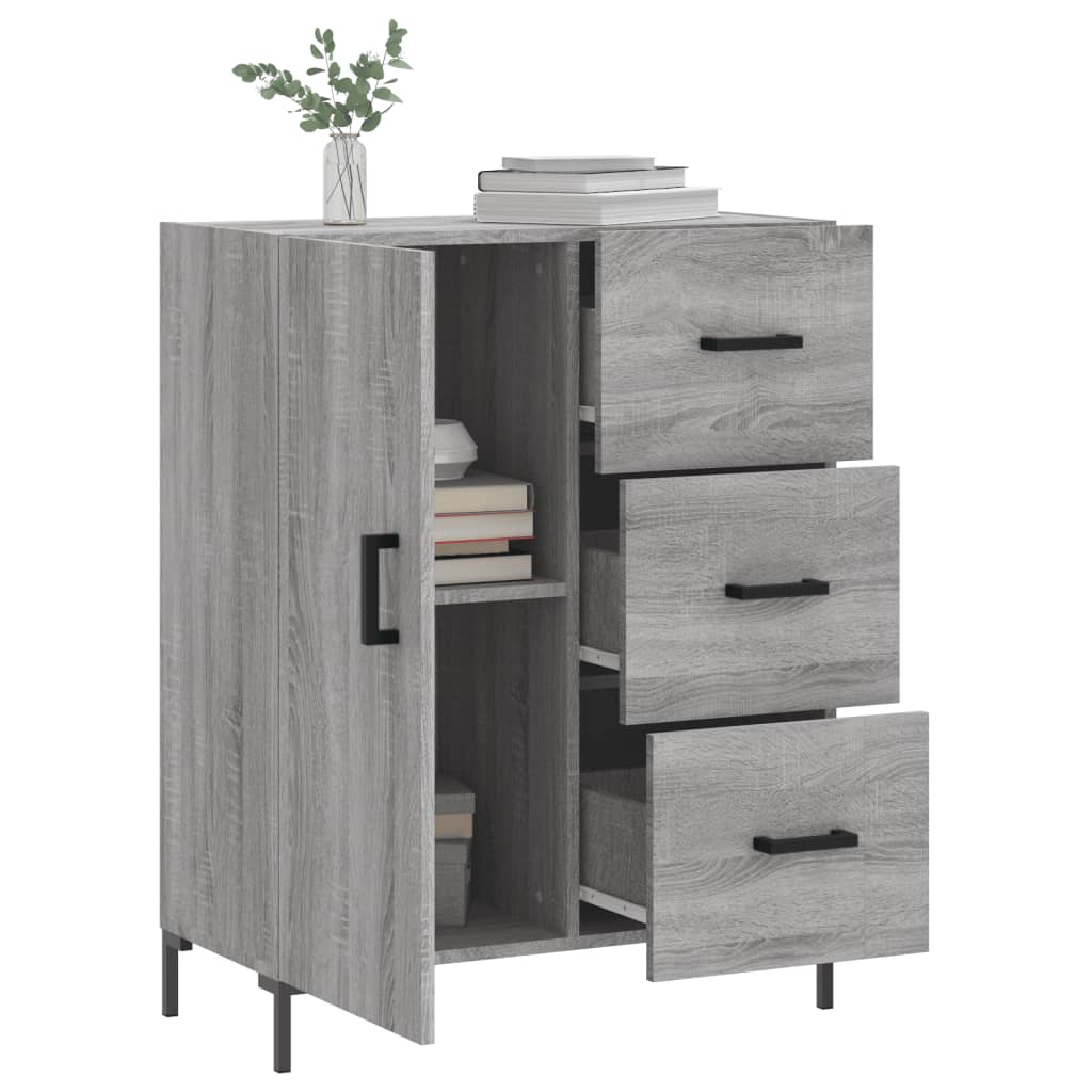 Buffet sonoma gris 69,5x34x90 cm bois d'ingénierie - XIOS