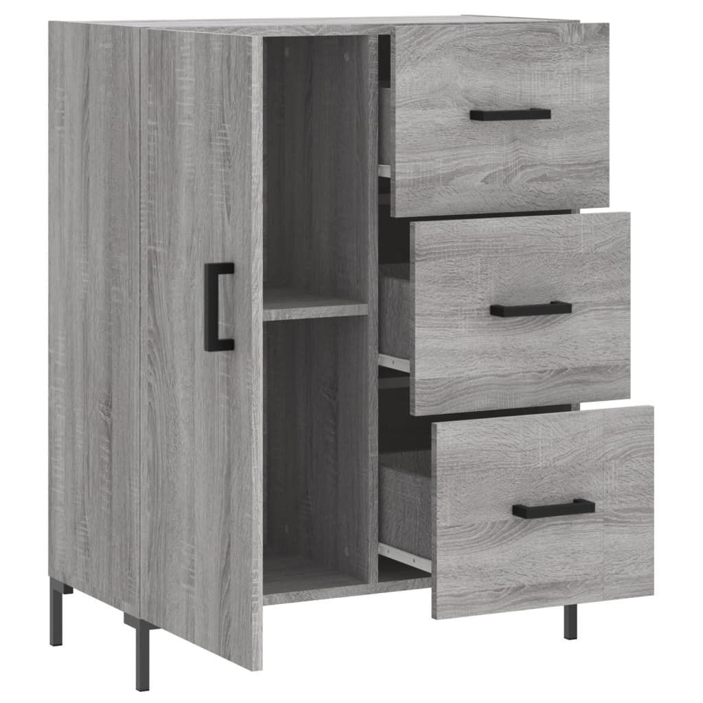 Buffet sonoma gris 69,5x34x90 cm bois d'ingénierie - XIOS