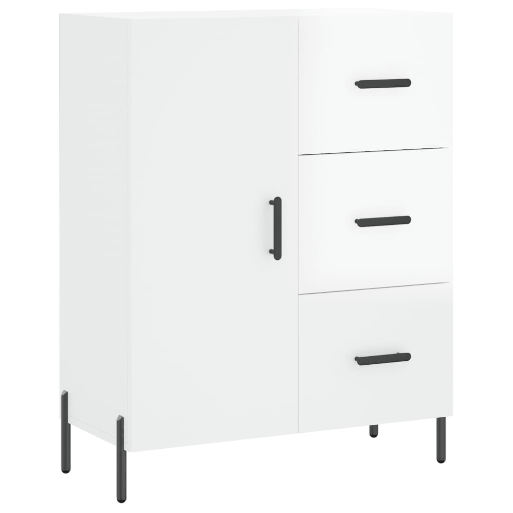 Buffet Blanc brillant 69,5x34x90 cm Bois d'ingénierie - XIOS